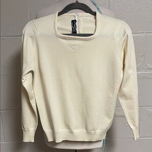 Givenchy Cream Scoop Neck Sweater